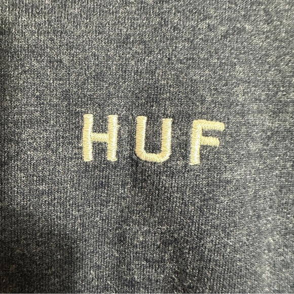 HUF hoodie, dark gray/blue and light gray/blue, size M, pullover, layer, casual - Picture 5 of 7